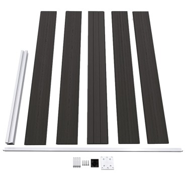 vidaXL Πάνελ Περίφραξης Μαύρο 175 x 105 εκ. από WPC