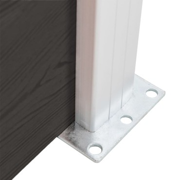vidaXL Πάνελ Περίφραξης Μαύρο 175 x 105 εκ. από WPC