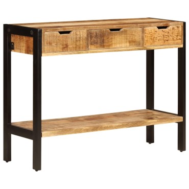 vidaXL Μπουφές με 3 Συρτάρια 110x35x75cm από Μασίφ Ξύλο Μάνγκο 1 τεμ.
