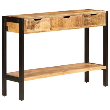 vidaXL Μπουφές με 3 Συρτάρια 110x35x75cm από Μασίφ Ξύλο Μάνγκο 1 τεμ.