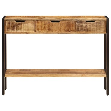 vidaXL Μπουφές με 3 Συρτάρια 110x35x75cm από Μασίφ Ξύλο Μάνγκο 1 τεμ.