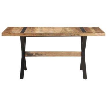 vidaXL Τραπεζαρία 160x80x76cm από Ακατέργαστο Ξύλο Μάνγκο 1 τεμ.