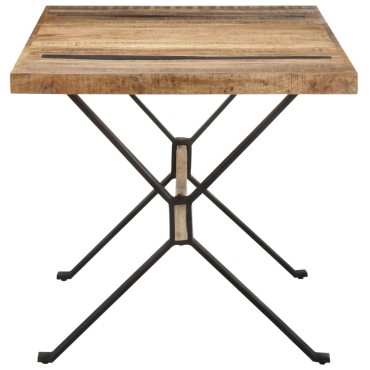 vidaXL Τραπεζαρία 160x80x76cm από Ακατέργαστο Ξύλο Μάνγκο 1 τεμ.