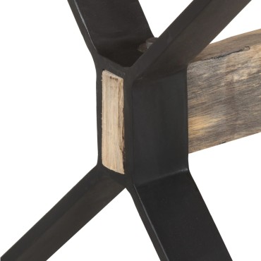 vidaXL Τραπεζαρία 160x80x76cm από Ακατέργαστο Ξύλο Μάνγκο 1 τεμ.