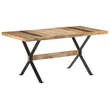 vidaXL Τραπεζαρία 160x80x76cm από Ακατέργαστο Ξύλο Μάνγκο 1 τεμ.