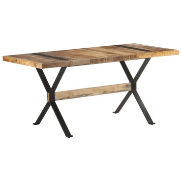 vidaXL Τραπεζαρία 160x80x76cm από Ακατέργαστο Ξύλο Μάνγκο 1 τεμ.