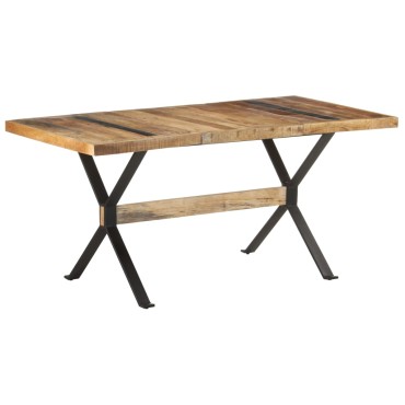 vidaXL Τραπεζαρία 160x80x76cm από Ακατέργαστο Ξύλο Μάνγκο 1 τεμ.