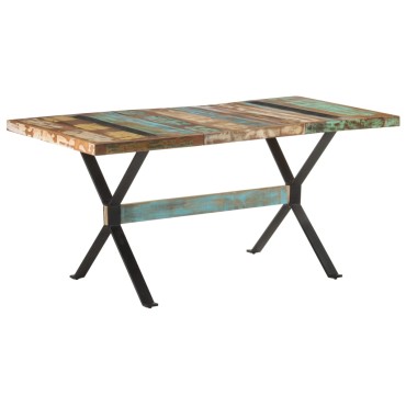 vidaXL Τραπεζαρία 160x80x76cm από Μασίφ Ανακυκλωμένο Ξύλο 1 τεμ.