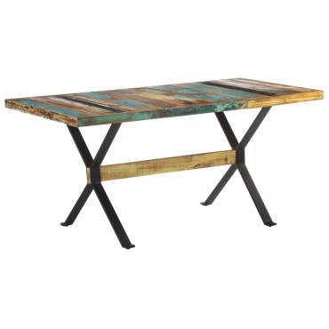vidaXL Τραπεζαρία 160x80x76cm από Μασίφ Ανακυκλωμένο Ξύλο 1 τεμ.