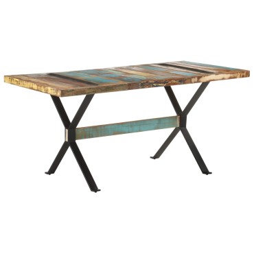vidaXL Τραπεζαρία 160x80x76cm από Μασίφ Ανακυκλωμένο Ξύλο 1 τεμ.