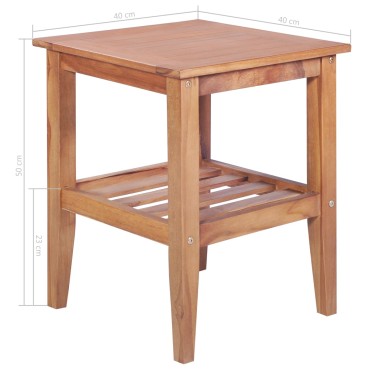 vidaXL Τραπεζάκι Σαλονιού Τετράγωνο 40x40x50cm Μασίφ Ξύλο Teak 1 τεμ.