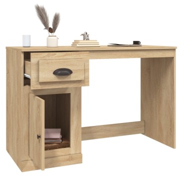 vidaXL Γραφείο με Συρτάρι Sonoma δρυς 115x50x75cm Επεξεργασμένο Ξύλο 1 τεμ.