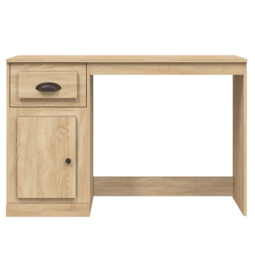 vidaXL Γραφείο με Συρτάρι Sonoma δρυς 115x50x75cm Επεξεργασμένο Ξύλο 1 τεμ.