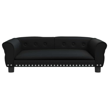vidaXL Κρεβάτι Σκύλου Μαύρο 95 x 55 x 30 εκ. Βελούδινο