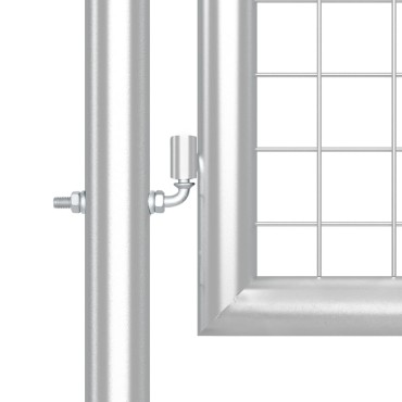 vidaXL Πόρτα Περίφραξης με Πλέγμα Ασημί 500 x 175 εκ. Γαλβαν. Χάλυβας