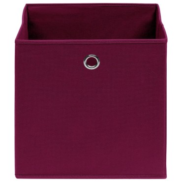 vidaXL Κουτιά Αποθήκευσης 4 τεμ. Κόκκινα 32 x 32 x 32 εκ. Υφασμάτινα