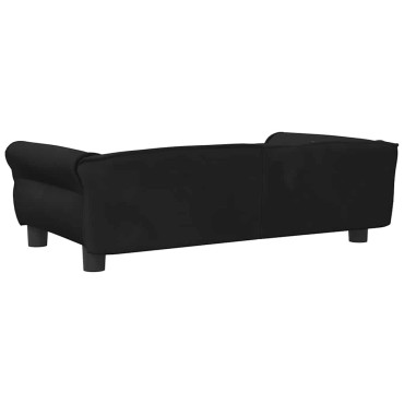 vidaXL Κρεβάτι Σκύλου Μαύρο 95 x 55 x 30 εκ. Βελούδινο