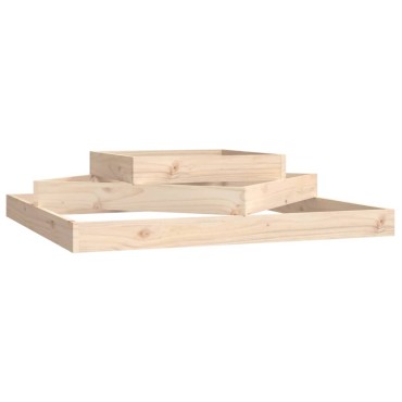 vidaXL Ζαρντινιέρα 112 x 112 x 27 εκ. από Μασίφ Ξύλο Πεύκου