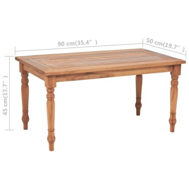vidaXL Τραπέζι Batavia 90x50x45cm από Ξύλο Teak 1 τεμ.