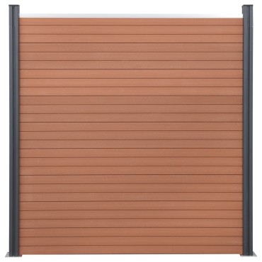 vidaXL Σετ Πάνελ Περίφραξης Καφέ 526x186cm από WPC