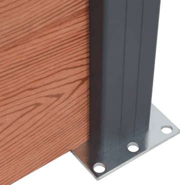 vidaXL Σετ Πάνελ Περίφραξης Καφέ 526x186cm από WPC