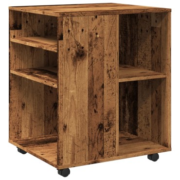 vidaXL Ντουλάπι Τροχήλατο Όψη Παλαιού Ξύλου 60x53x72cm Επεξεργ. Ξύλο 1 τεμ.