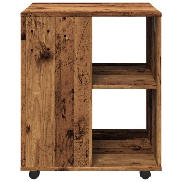 vidaXL Ντουλάπι Τροχήλατο Όψη Παλαιού Ξύλου 60x53x72cm Επεξεργ. Ξύλο 1 τεμ.