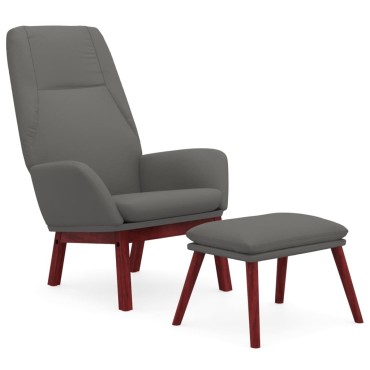 vidaXL Πολυθρόνα Relax Ανοιχτό Γκρι Υφασμάτινη με Υποπόδιο 70x77x94cm 1 τεμ.