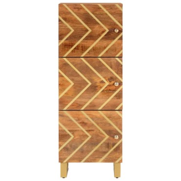 vidaXL Ντουλάπι Καφέ/Μαύρο 40x33,5x110cm από Μασίφ Ξύλο Μάνγκο 1 τεμ.