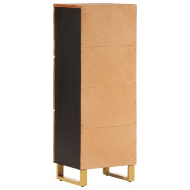 vidaXL Ντουλάπι Καφέ/Μαύρο 40x33,5x110cm από Μασίφ Ξύλο Μάνγκο 1 τεμ.