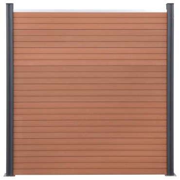 vidaXL Σετ Πάνελ Περίφραξης Καφέ 180x186cm από WPC