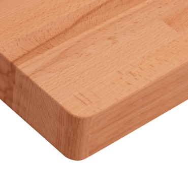 vidaXL Επιφάνεια Τραπεζιού Τετράγωνη 80x80x4cm Μασίφ Ξύλο Οξιάς 1 τεμ.