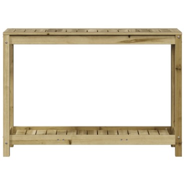 vidaXL Τραπέζι Κηπουρικής με Ράφι 108 x 35 x 75 εκ. Εμποτ. Ξύλο Πεύκου