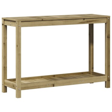 vidaXL Τραπέζι Κηπουρικής με Ράφι 108 x 35 x 75 εκ. Εμποτ. Ξύλο Πεύκου