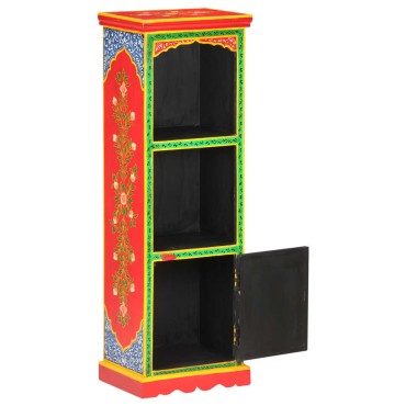 vidaXL Ντουλάπι με Χειροπ. Λεπτομέρειες 40x30x120cm Μασίφ Ξύλο Μάνγκο 1 τεμ.