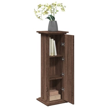 vidaXL Βάση Οθόνης με Αποθ. Καφέ Δρυς 31x30x90 εκ. Επεξεργασμένο Ξύλο