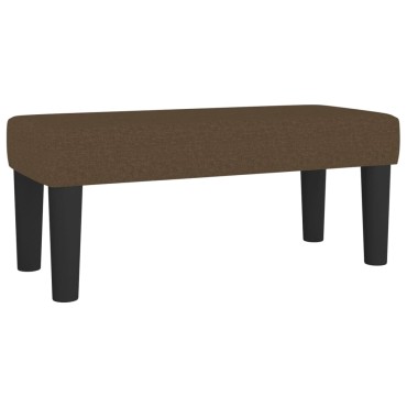vidaXL Κρεβάτι Boxspring με Στρώμα Σκούρο Καφέ 90x200 εκ. Υφασμάτινο