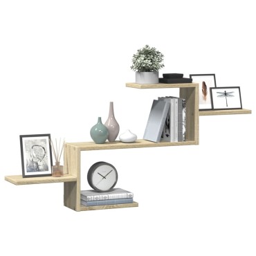 vidaXL Ράφι Τοίχου Sonoma Δρυς 104x15x49cm από Επεξεργασμένο Ξύλο 1 τεμ.