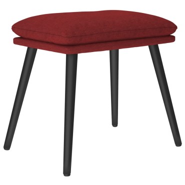 vidaXL Υποπόδιο Μπορντό 45x29,5x35cm Υφασμάτινο 1 τεμ.