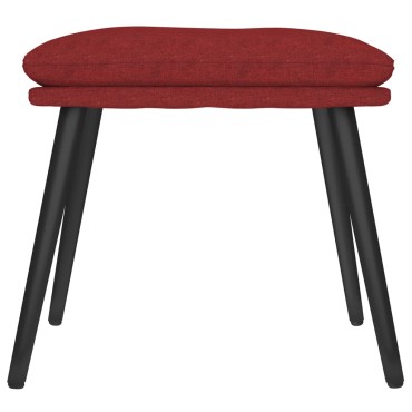 vidaXL Υποπόδιο Μπορντό 45x29,5x35cm Υφασμάτινο 1 τεμ.