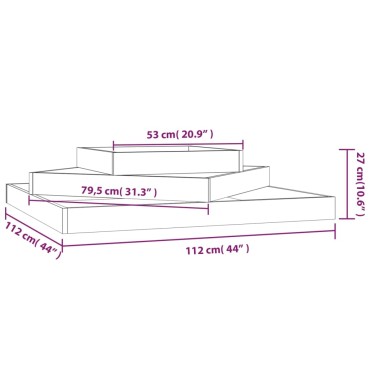 vidaXL Ζαρντινιέρα 112 x 112 x 27 εκ. από Μασίφ Ξύλο Ψευδοτσούγκας