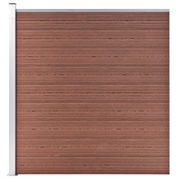 vidaXL Πάνελ Περίφραξης Καφέ 1564x186cm από WPC