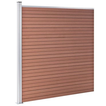 vidaXL Πάνελ Περίφραξης Καφέ 1564x186cm από WPC