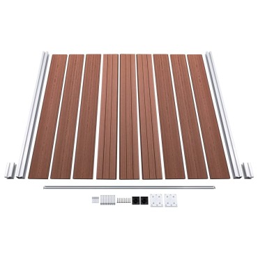 vidaXL Πάνελ Περίφραξης Καφέ 1564x186cm από WPC