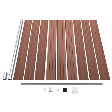 vidaXL Πάνελ Περίφραξης Καφέ 1564x186cm από WPC