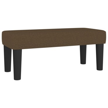 vidaXL Κρεβάτι Boxspring με Στρώμα Σκούρο Καφέ 90x200 εκ. Υφασμάτινο
