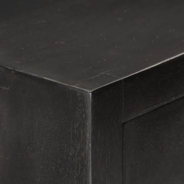 vidaXL Συρταριέρα Μαύρο / Χρυσό 45x30x105cm από Μασίφ Ξύλο Μάνγκο 1 τεμ.
