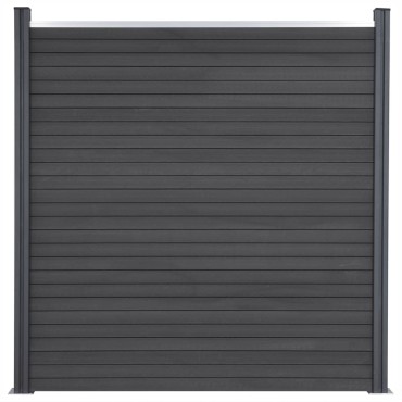 vidaXL Σετ Πάνελ Περίφραξης Γκρι 526x186cm από WPC