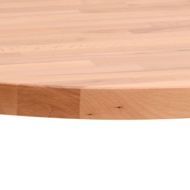 vidaXL Επιφάνεια Τραπεζιού Στρογγυλή 90x1,5cm Μασίφ Ξύλο Οξιάς 1 τεμ.