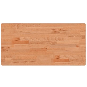 vidaXL Επιφάνεια Τραπεζιού Ορθογώνια 80x40x2,5cm Μασίφ Ξύλο Οξιάς 1 τεμ.